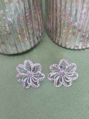 Vintage Sterling Silver And Marcasite Earrings